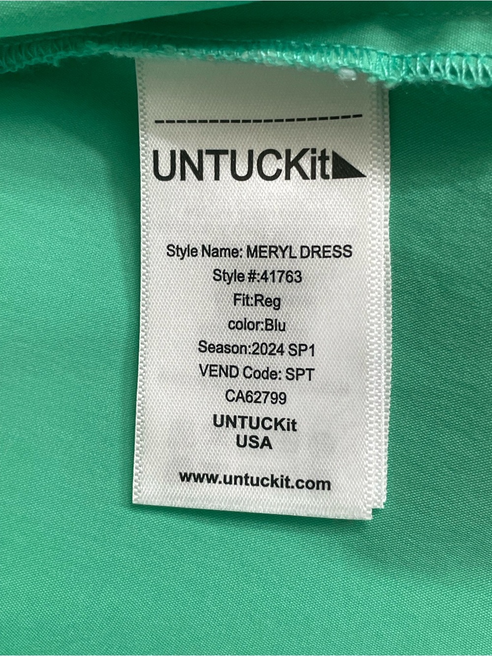 UNTUCKit Women's Stretch Cotton Colorblock Meryl Shirtdress Size 12 - Picture 5 of 16